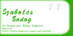 szabolcs bodog business card