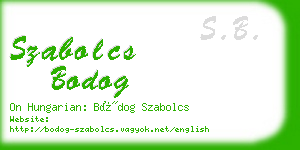 szabolcs bodog business card